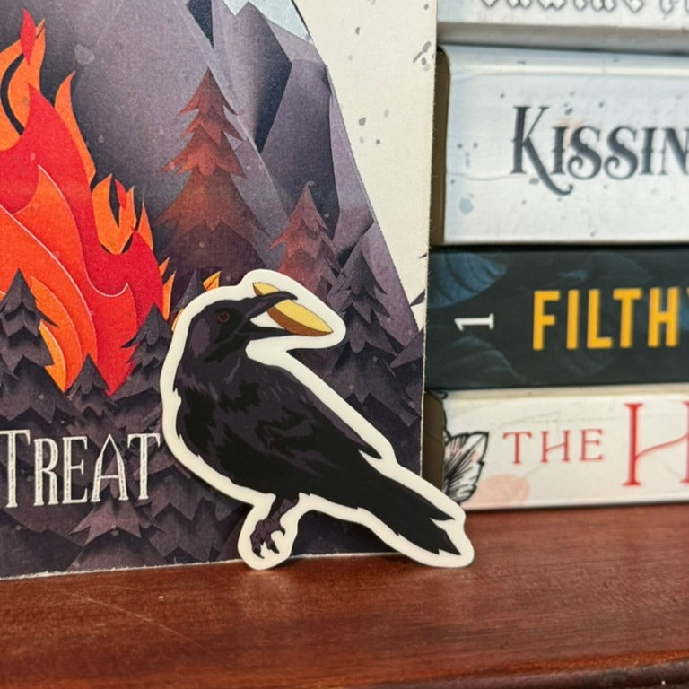 Crow with Fry sticker
